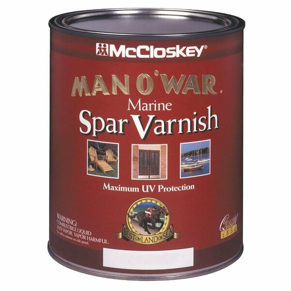 Mccloskey Man O'War Semi-Gloss Marine Interior & Exterior Varnish, Quart 080.0007507.005